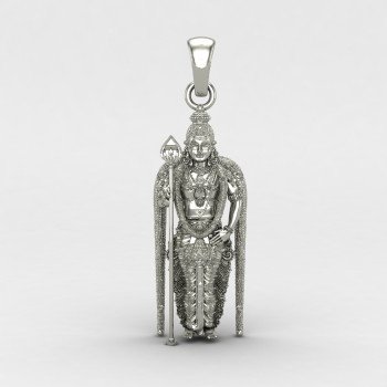 Jai Shree Murugan Swamy Silver Pendant