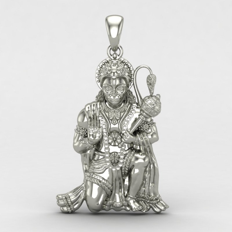 Bajrang Bali Silver Locket Bajrang Bali Silver Locket