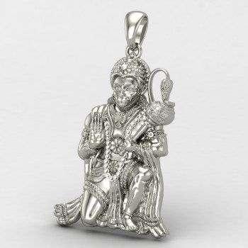 Bajrang Bali Silver Locket Bajrang Bali Silver Locket