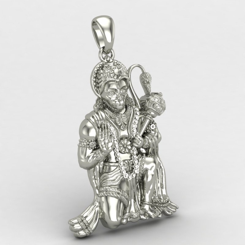 Bajrang Bali Silver Locket Bajrang Bali Silver Locket