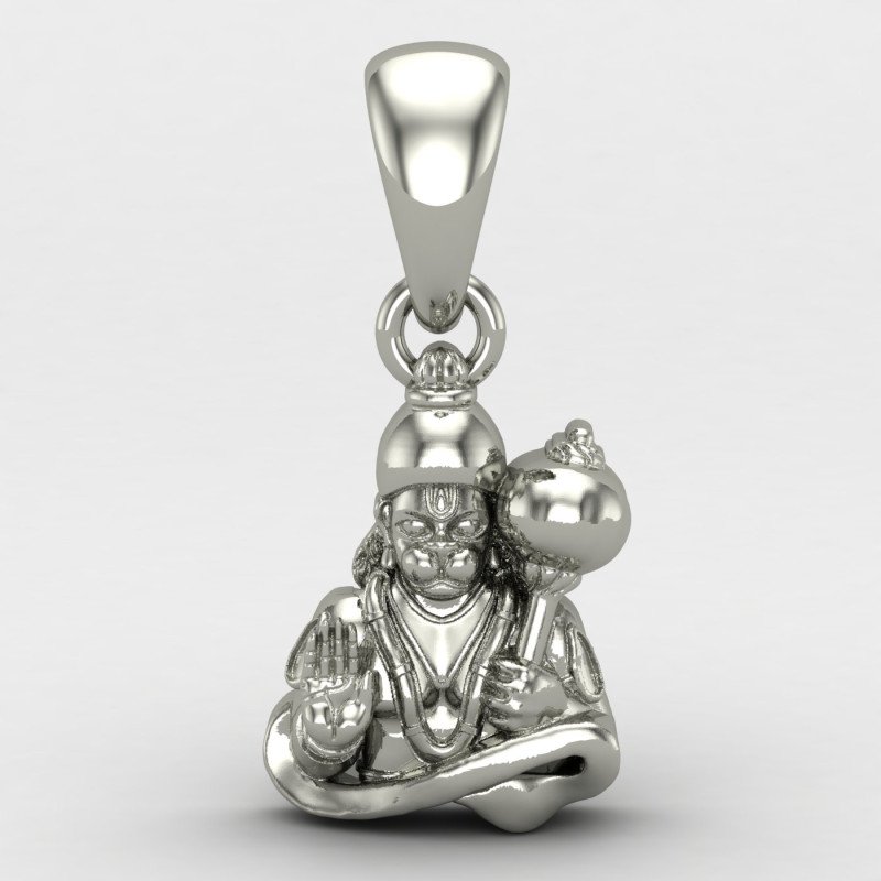 Anjaneya Silver Pendant Anjaneya Silver Pendant