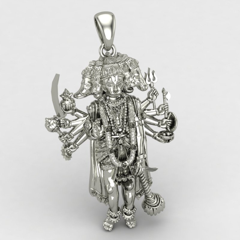 Panchmukhi Hanuman Silver Locket