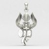 Trishul Damru Silver Locket