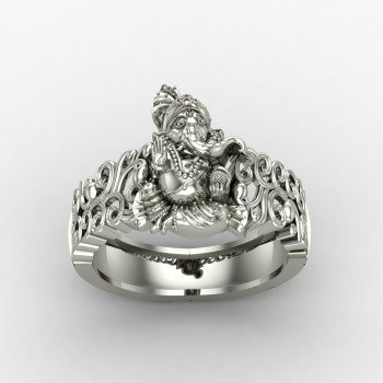 Bal Ganesha Silver Ring
