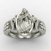 Silver Radha Krishna Temple Ring