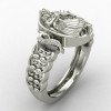 Silver Radha Krishna Temple Ring