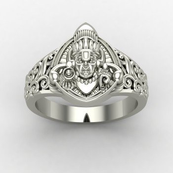 Unisex Silver Balaji Ring