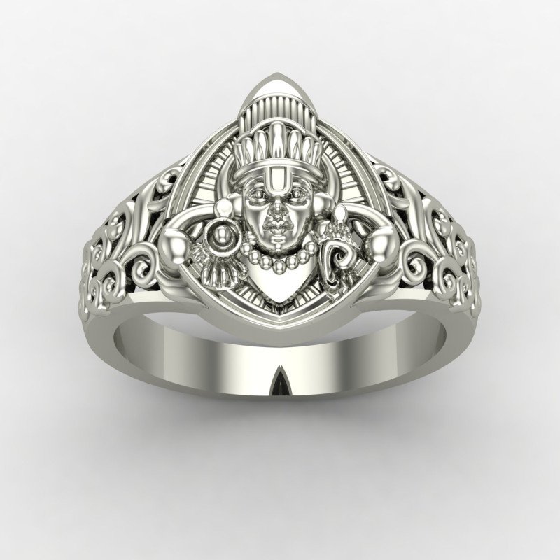 Unisex Silver Balaji Ring Unisex Silver Balaji Ring