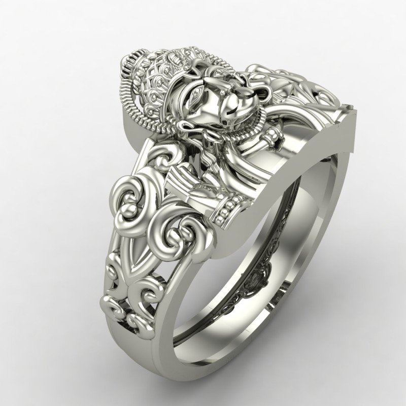 Bajrang Bali Silver Ring