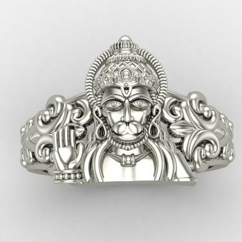 Bajrang Bali Silver Ring Bajrang Bali Silver Ring
