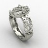 Radha Krishna Ring Silver