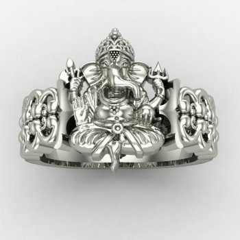 Gajanan Silver Ring