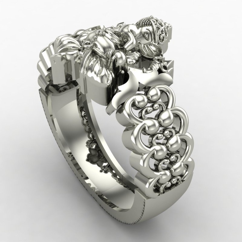 Gajanan Silver Ring