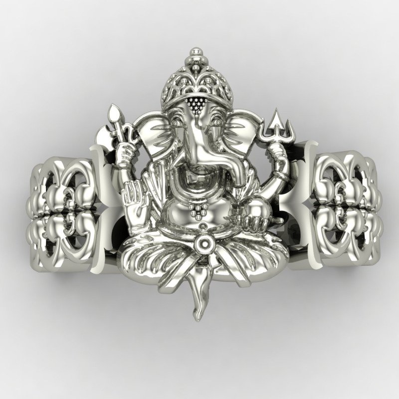 Gajanan Silver Ring