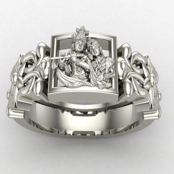 Radha Murli Silver Ring
