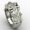 Radha Murli Silver Ring