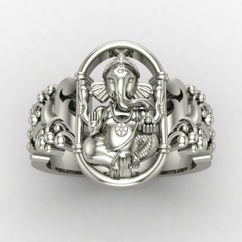 Ganpati Ring Silver