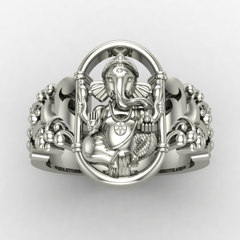 Ganpati Ring Silver Ganpati Ring Silver