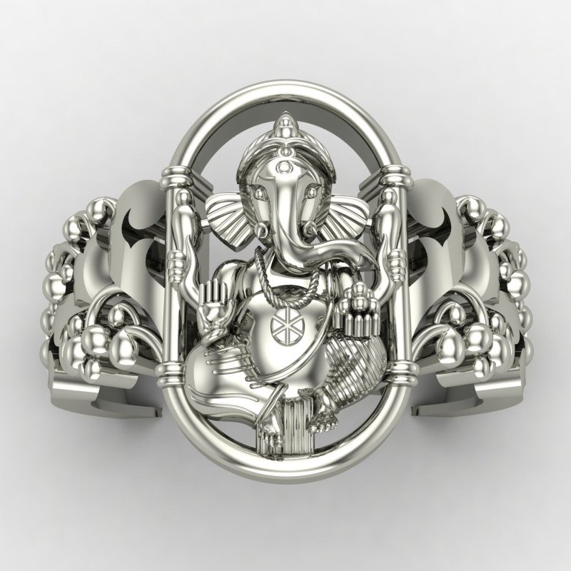 Ganpati Ring Silver Ganpati Ring Silver