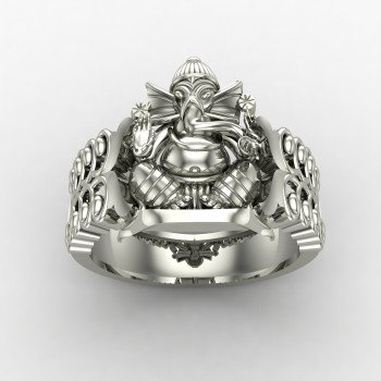 Ganpati Bappa Sterling Silver Ring