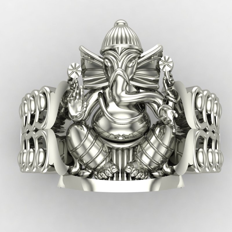 Ganpati Bappa Sterling Silver Ring