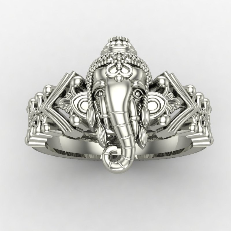 Handcrafted Ganesh Ji Silver Ring
