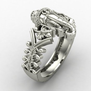 Handcrafted Ganesh Ji Silver Ring