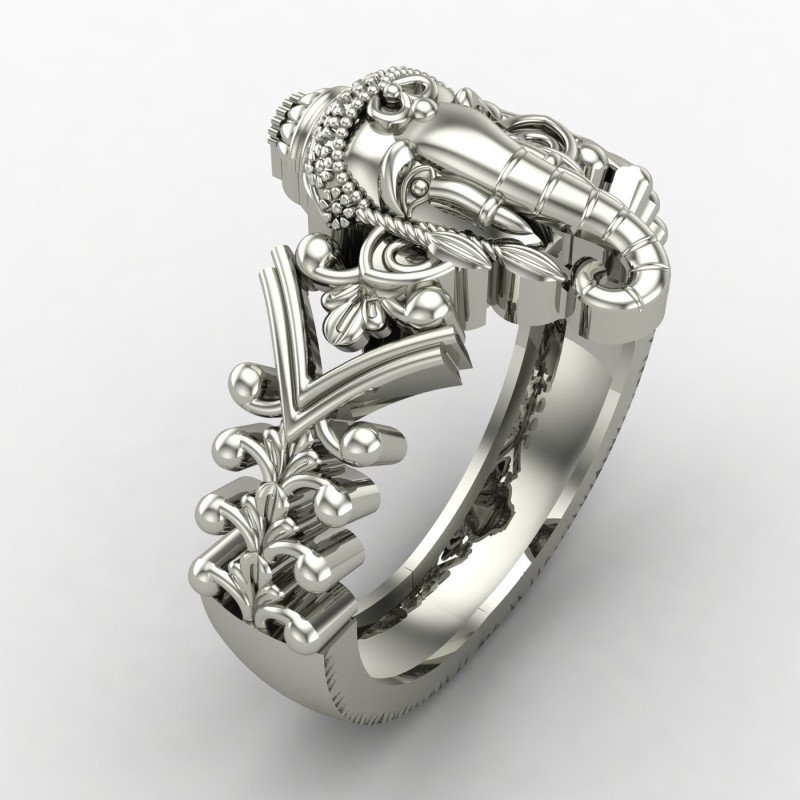 Handcrafted Ganesh Ji Silver Ring
