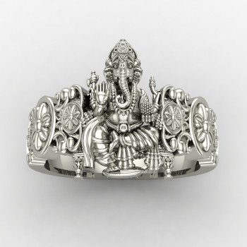 Lord Ganesha Silver Ring