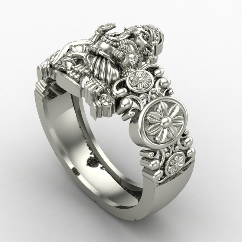 Lord Ganesha Silver Ring