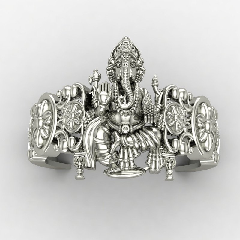 Lord Ganesha Silver Ring