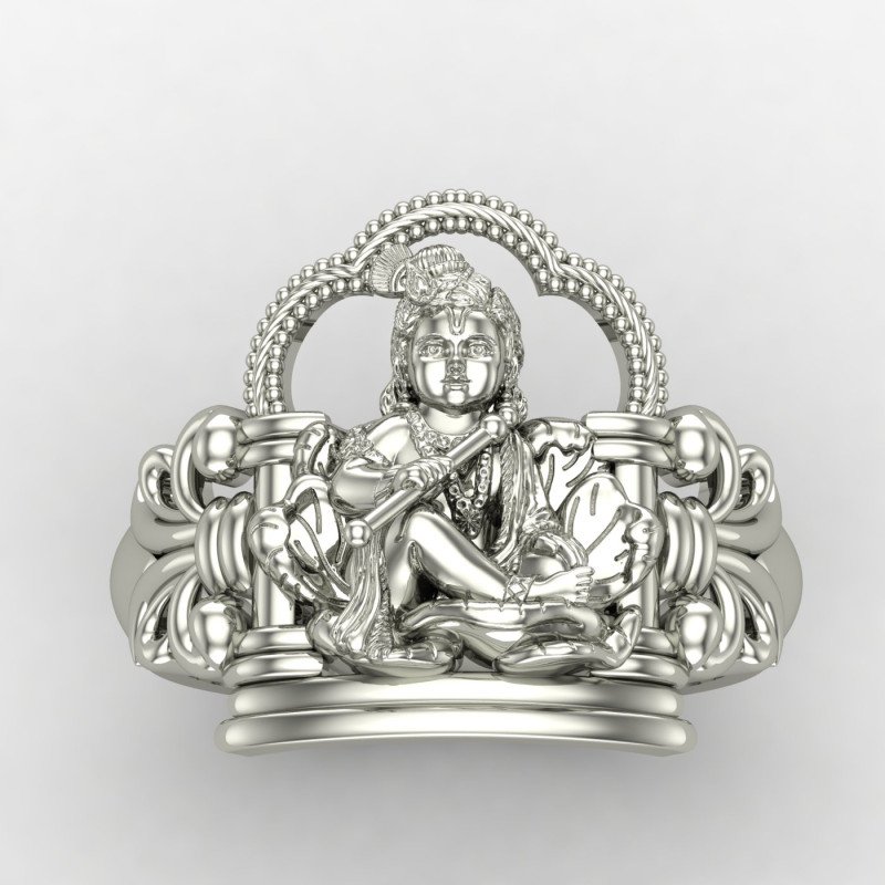 Makhan Chor Gopal Silver Ring