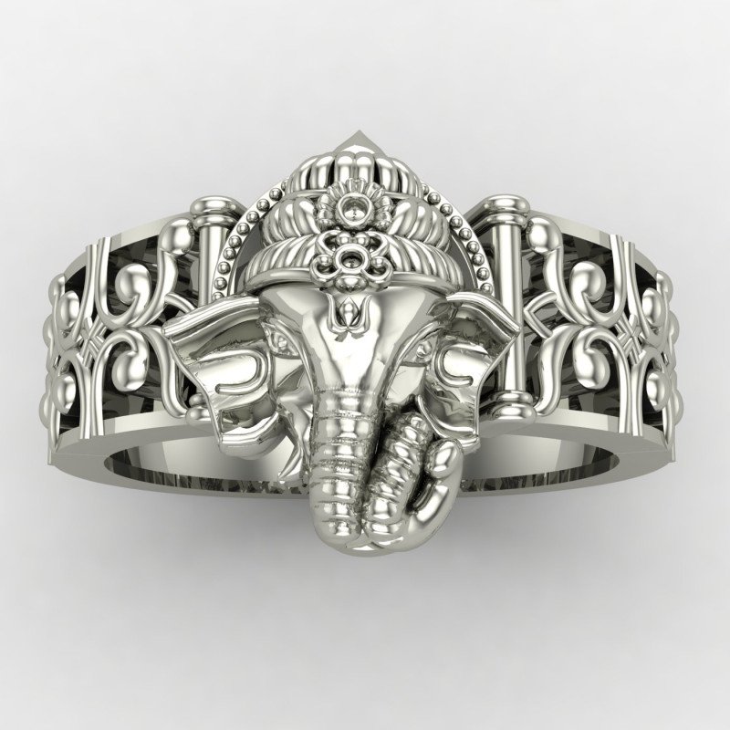 Silver Ganpati Bappa Ring Silver Ganpati Bappa Ring