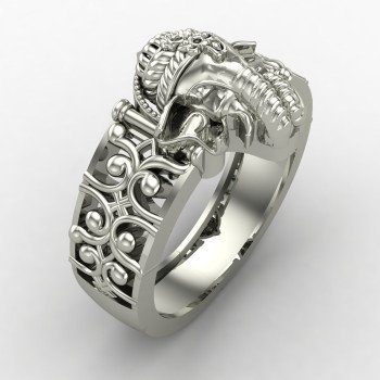 Silver Ganpati Bappa Ring