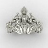 Sterling Silver Laxmi Mata Ring for Women Sterling Silver Laxmi Mata Ring for Women