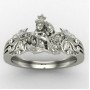 925 Sterling Silver Radha Krishna Ring for Devotees
