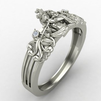 925 Sterling Silver Radha Krishna Ring for Devotees