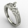 925 Sterling Silver Radha Krishna Ring for Devotees