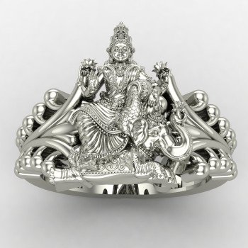 Laxmi Mata Ring Silver