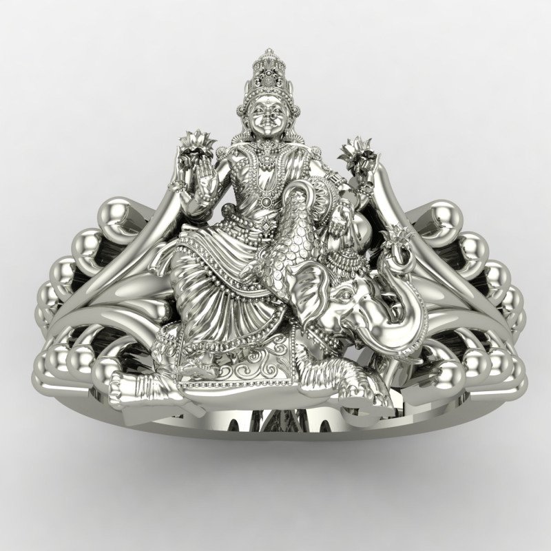 Laxmi Mata Ring Silver