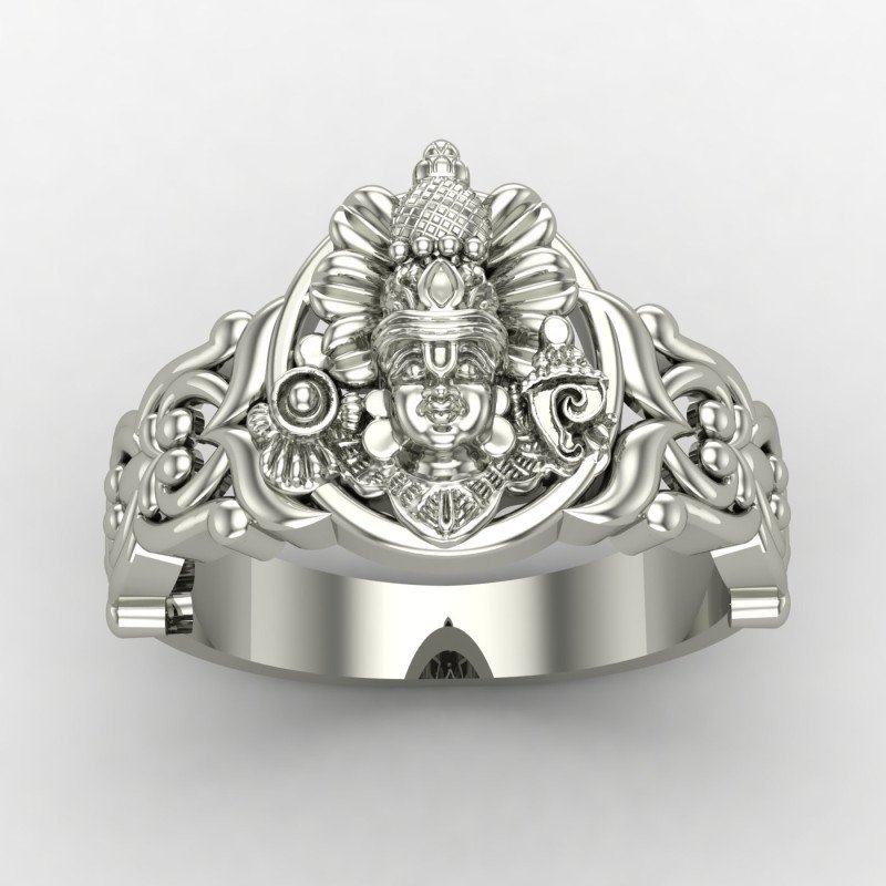 Traditional Tirupati Balaji Ring Silver Ring