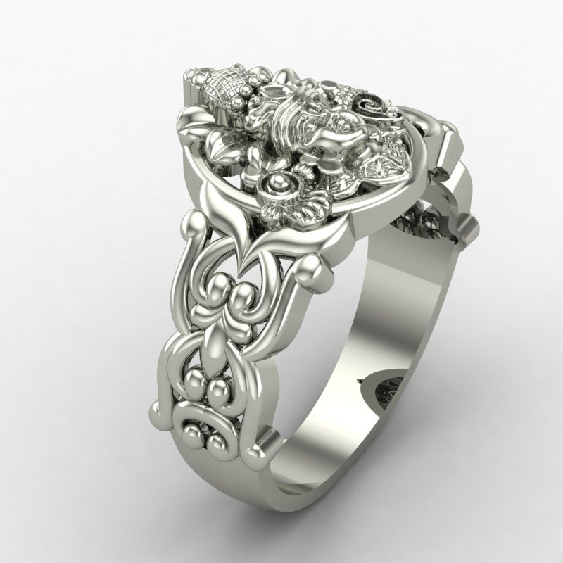 Traditional Tirupati Balaji Ring Silver Ring