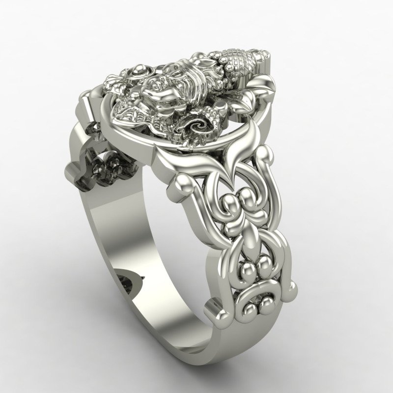 Traditional Tirupati Balaji Ring Silver Ring