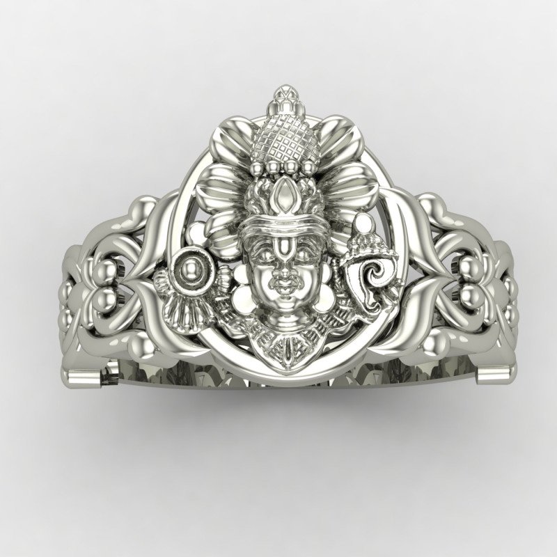 Traditional Tirupati Balaji Ring Silver Ring