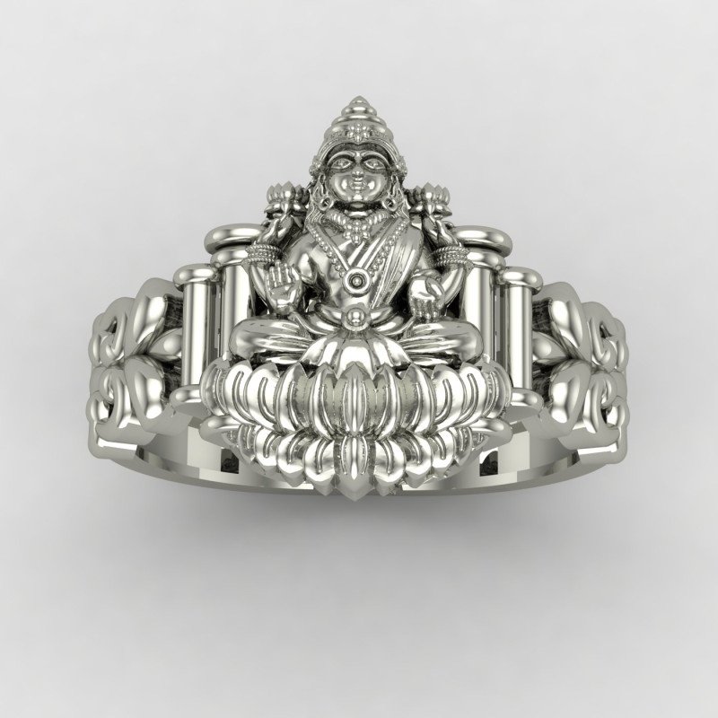 Laxmi Devi 925 Silver Ring