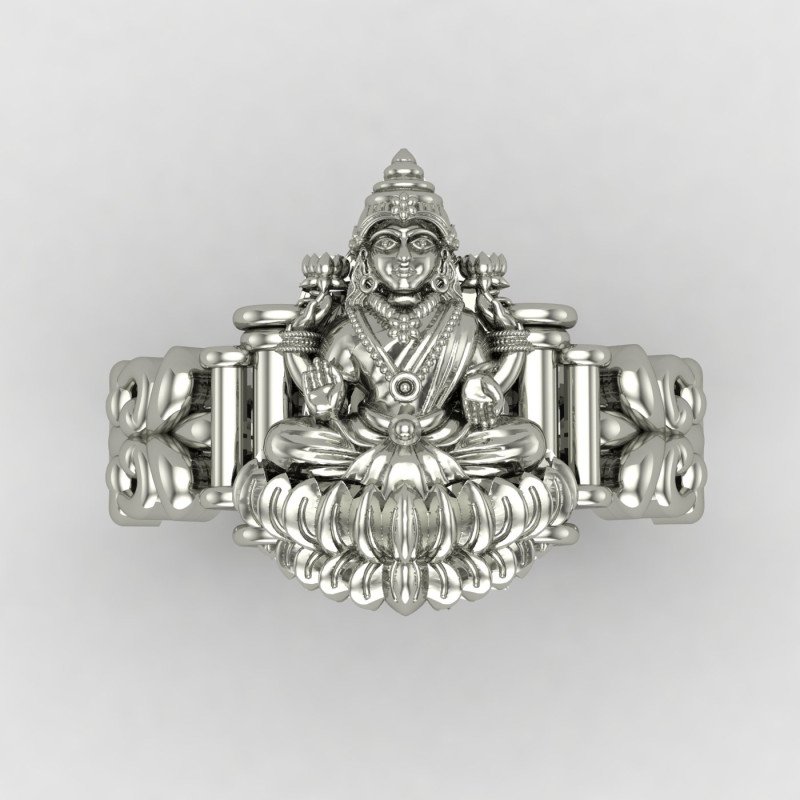 Laxmi Devi 925 Silver Ring
