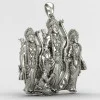 Ram Laxman Sita Hanuman Silver Locket