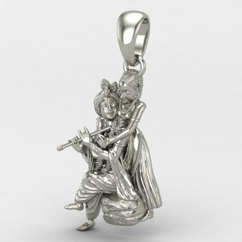 Radha Krishna 925 Silver Locket