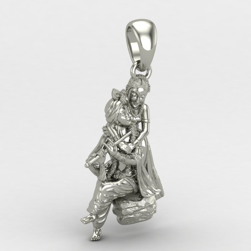 Radha Krishna 925 Silver Locket