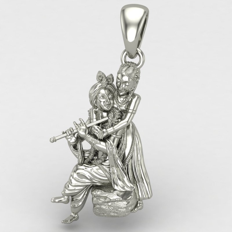 Radha Krishna 925 Silver Locket